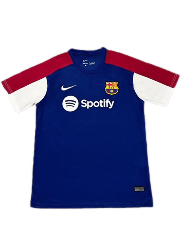 Barcelona maillot d'entraînement d'avant-match pour adulte uniforme de football bleu pour homme haut de sport 2025-2026